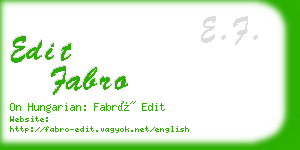 edit fabro business card